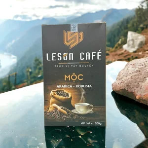 Cà phê bột rang xay mộc Lê Sơn từ hạt Arabica và Robusta - hộp 500g